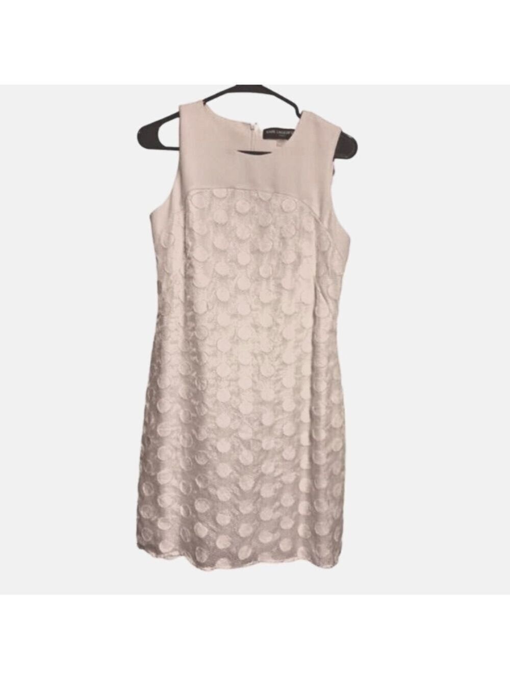 Karl Lagerfeld White lace front sleeveless dress Sz 6 exc condition